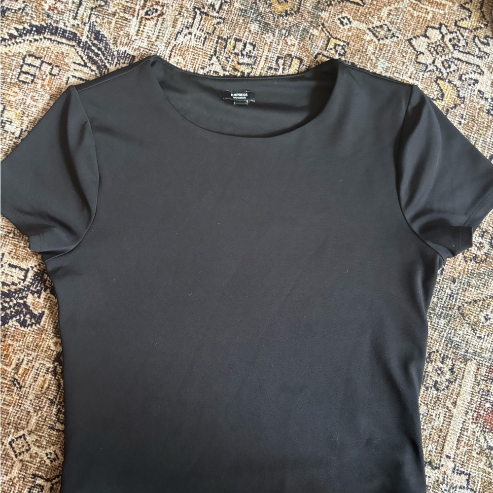 Express Body Countour Black Shirt